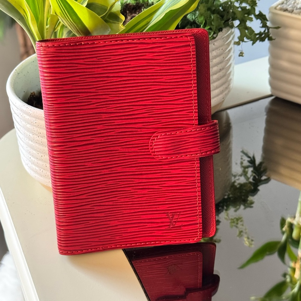Louis Vuitton Red Epi Leather Agenda